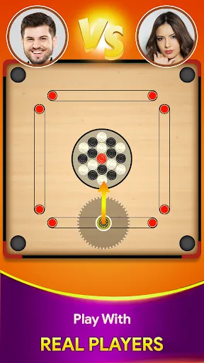 Скриншот 1 — Carrom board game - Carrom Pro