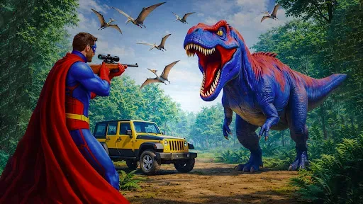 Скриншот 2 — Dinosaur Family Hunting Game