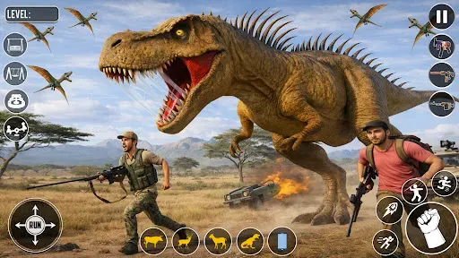 Скриншот 4 — Dinosaur Family Hunting Game