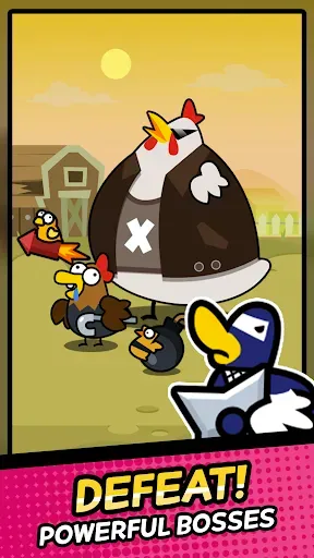 Скриншот 4 — Duck vs Chicken : Idle Defense