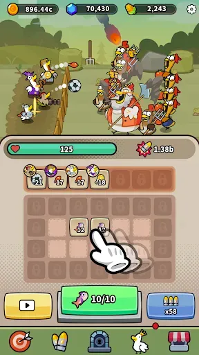 Скриншот 6 — Duck vs Chicken : Idle Defense