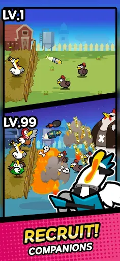 Скриншот 8 — Duck vs Chicken : Idle Defense