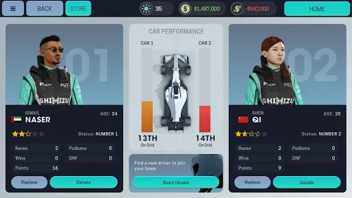 Скриншот 5 — Motorsport Manager Mobile 3