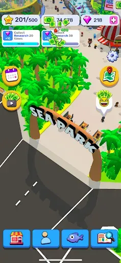 Скриншот 3 — Idle Sea Park - Fish Tank Sim