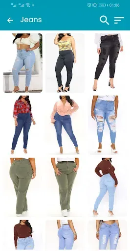 Скриншот 1 — Plus size jeans for women