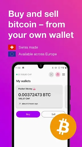 Скриншот 1 — Pocket: Buy Bitcoin instantly