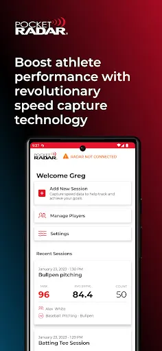 Скриншот 1 — Pocket Radar® Sports
