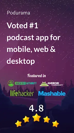 Скриншот 1 — Podcast App: Podurama