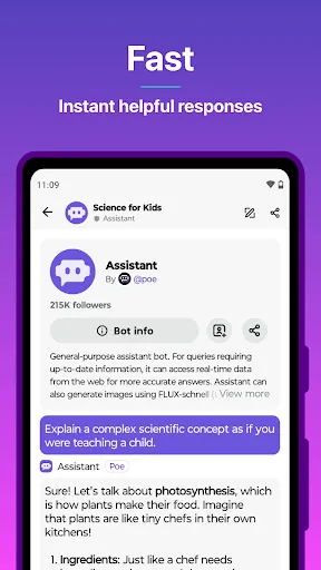 Скриншот 1 — Poe - Fast AI Chat