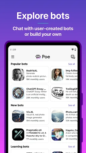 Скриншот 3 — Poe - Fast AI Chat