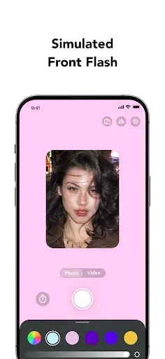 Скриншот 1 — GlowCam: Selfie Light + AI