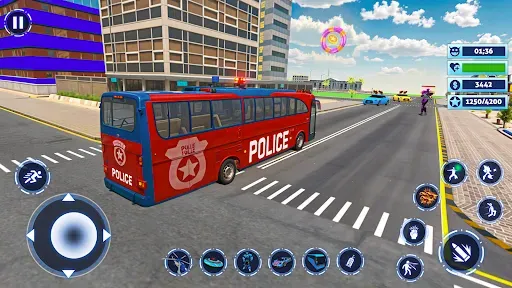 Скриншот 5 — Bus Simulator Police Robot Car
