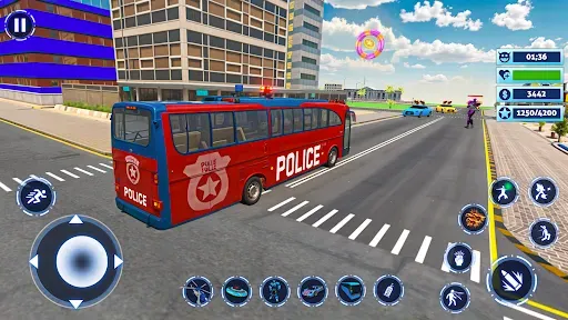 Скриншот 7 — Bus Simulator Police Robot Car