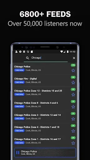 Скриншот 1 — Police Scanner 5-0 Pro-Live FM