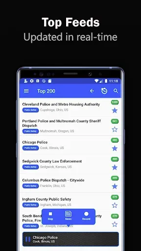 Скриншот 2 — Police Scanner 5-0 Pro-Live FM