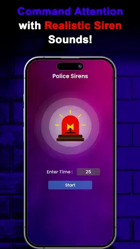 Скриншот 1 — Police Siren - Police Sounds