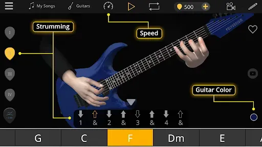 Скриншот 5 — Guitar 3D - основные аккорды