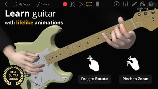 Скриншот 1 — Guitar3D Studio: Learn Guitar