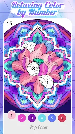Скриншот 1 — Pop Color-Рисование по номерам