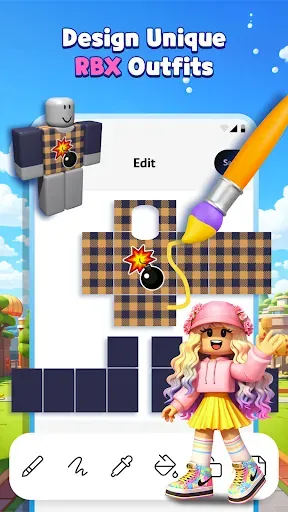 Скриншот 1 — RBX Clothes & Skins Maker