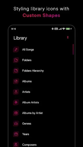 Скриншот 4 — Proxima - Poweramp Skin