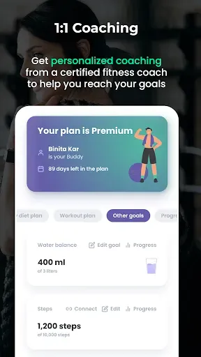Скриншот 2 — MyHealthBuddy: Diet & Fitness