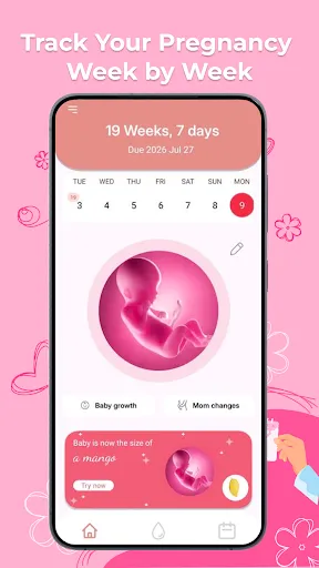 Скриншот 1 — Pregnancy Tracker & Baby Size