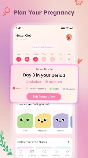 Скриншот 1 — Pregnancy Tracker & Baby Diary