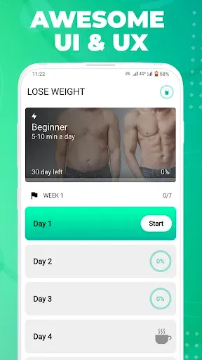 Скриншот 1 — Home Workout - No Equipment