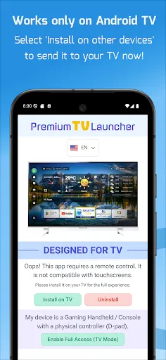 Скриншот 2 — TV Launcher Premium Smart UI