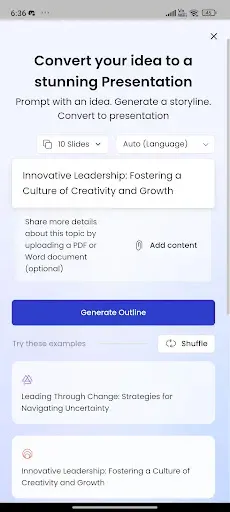 Скриншот 2 — Presentations.AI