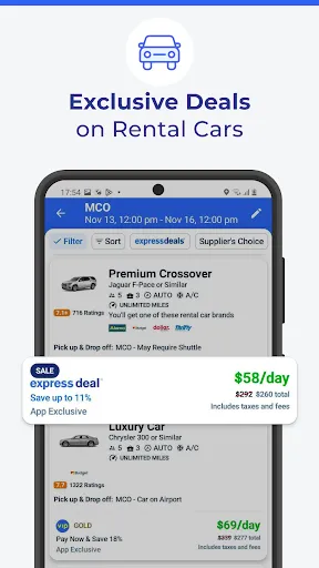 Скриншот 3 — Priceline: Hotel, Flight & Car