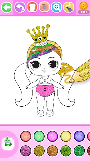 Скриншот 2 — Princess Coloring Book Glitter