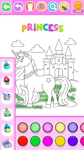 Скриншот 4 — Princess Coloring Book Glitter