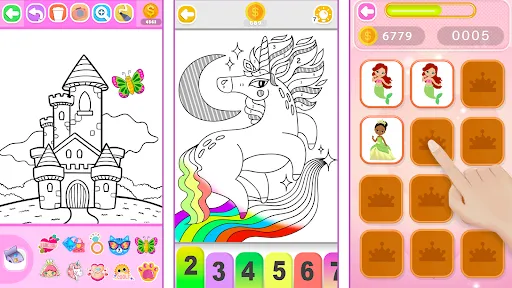 Скриншот 8 — Princess Coloring Book Glitter