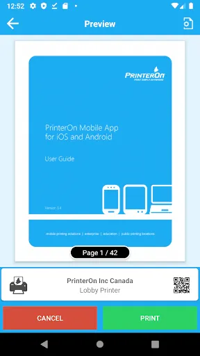 Скриншот 4 — PrinterOn Print Service