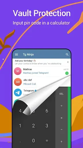Скриншот 2 — TG Ninjia: Dual/Hide Telegram
