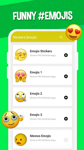 Скриншот 1 — Наклейки Emojis WAStickerApps