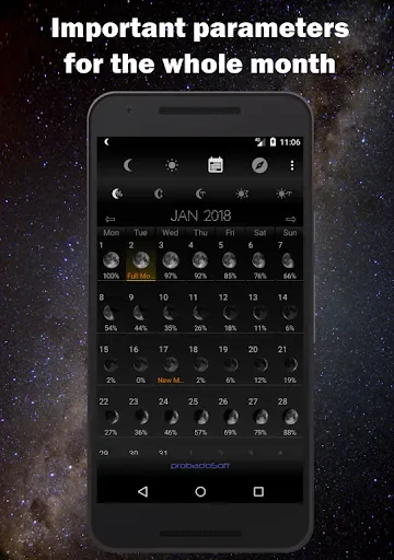 Скриншот 3 — Moon Phase Calendar