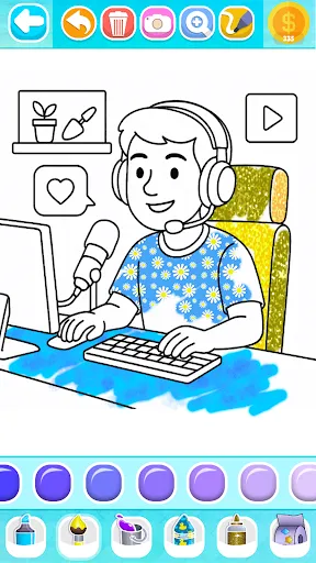 Скриншот 1 — Professions Coloring Book Kids