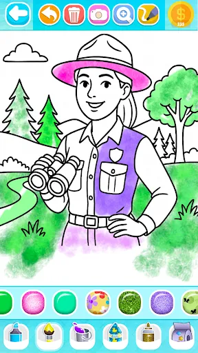 Скриншот 2 — Professions Coloring Book Kids
