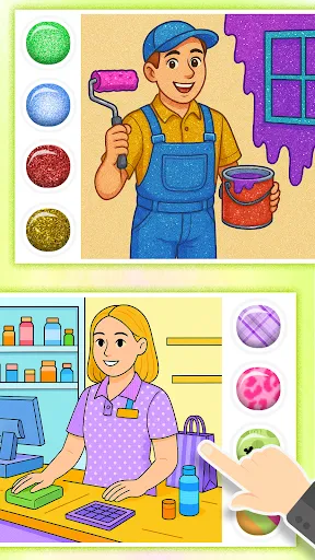 Скриншот 3 — Professions Coloring Book Kids