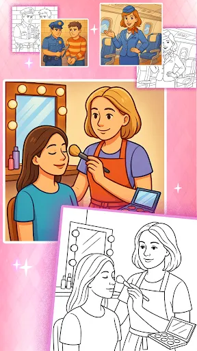 Скриншот 4 — Professions Coloring Book Kids