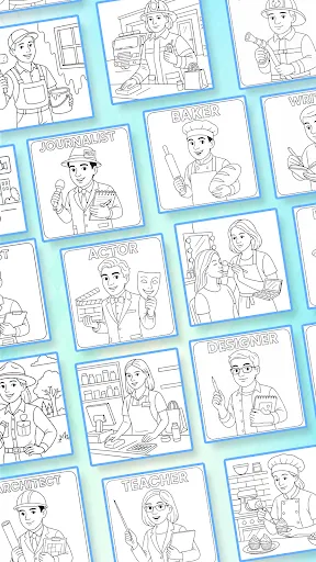 Скриншот 5 — Professions Coloring Book Kids