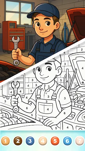 Скриншот 6 — Professions Coloring Book Kids