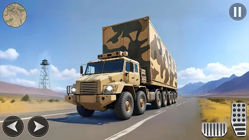 Скриншот 1 — Army Cargo Truck Driving Games