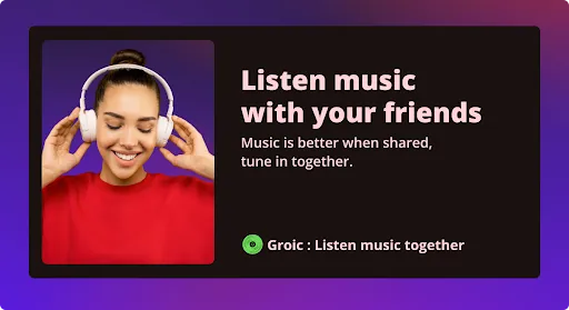 Скриншот 1 — Groic - Listen music together