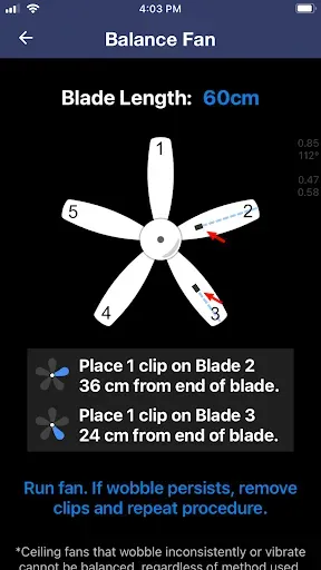 Скриншот 3 — Ceiling Fan Balancer