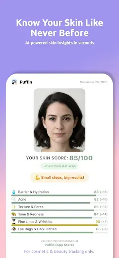Скриншот 2 — Puffin: Acne Tracker