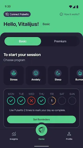 Скриншот 3 — Pulsetto Wellness